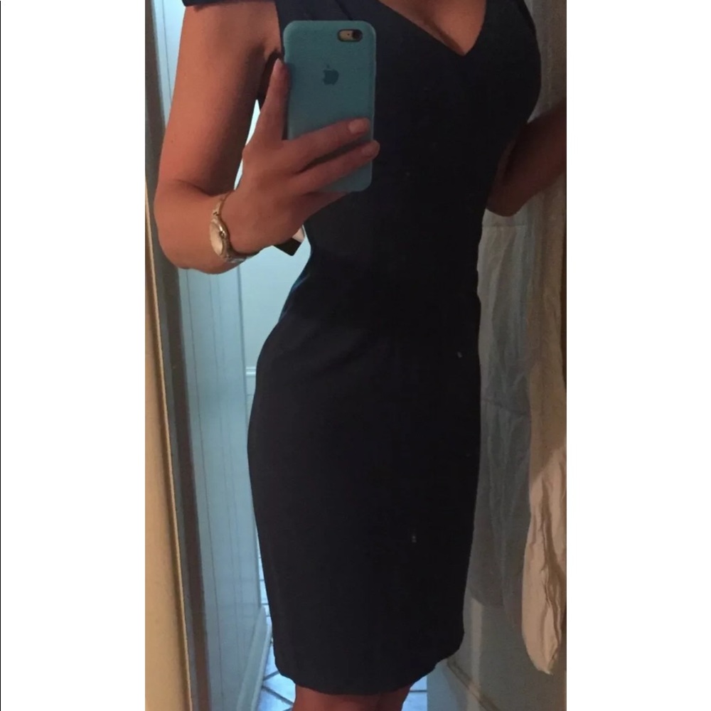 Prada Abito blue dress sheath ruched accents - Picture 2 of 12